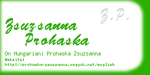 zsuzsanna prohaska business card